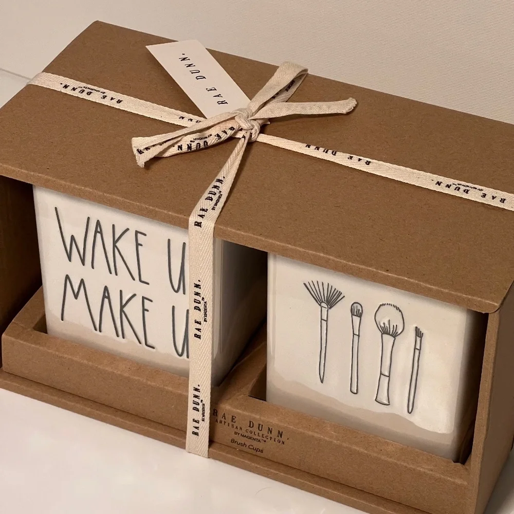 Rae Dunn Ceramic Brush Holder Cups for Makeup